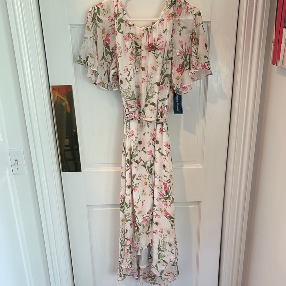 Jessica Howard Pink and Green Floral Dress